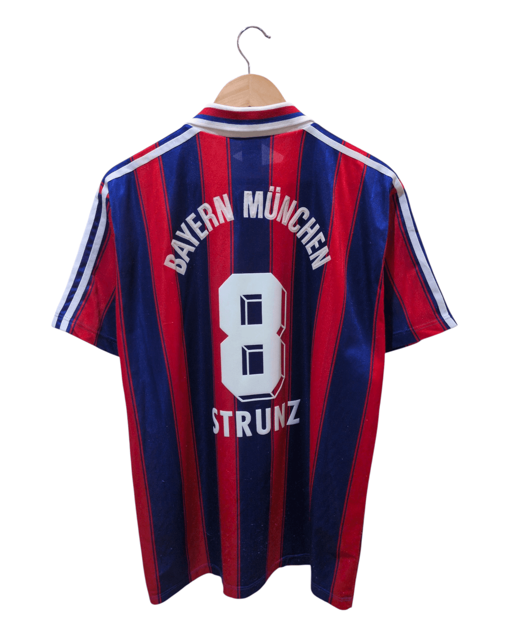 1995-97 Bayern Munich Adidas Home Shirt #8 Strunz - (L)