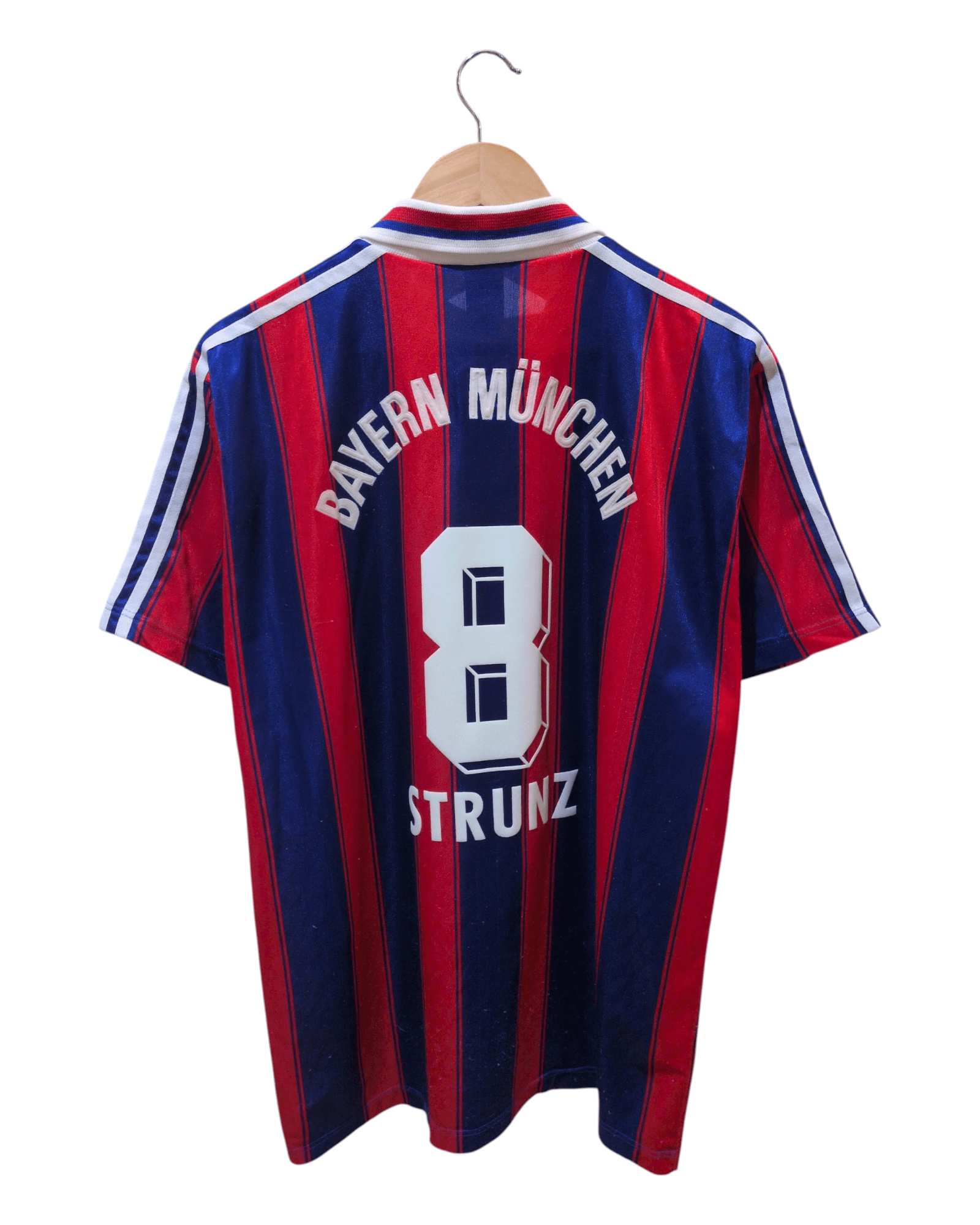 1995-97 Bayern Munich Adidas Home Shirt #8 Strunz - (L)