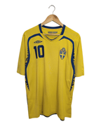 2007-09 Sweden Umbro Home Shirt #10 Ibrahimovic - (L)
