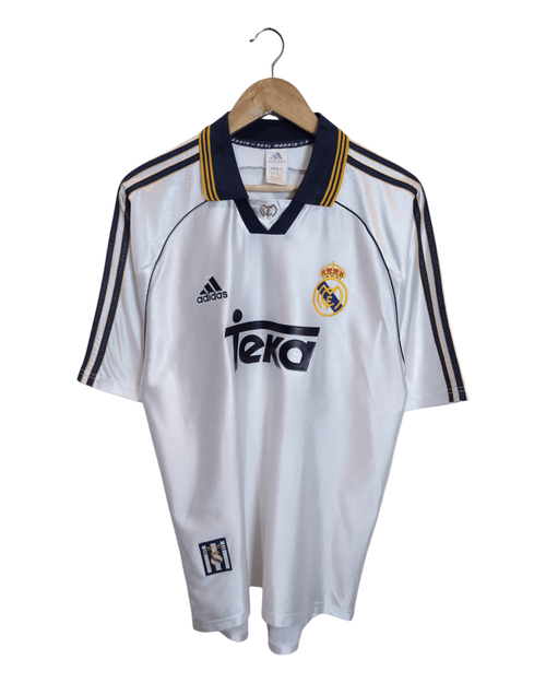 1999-00 Real Madrid Adidas Home Shirt #7 Raul - (M)