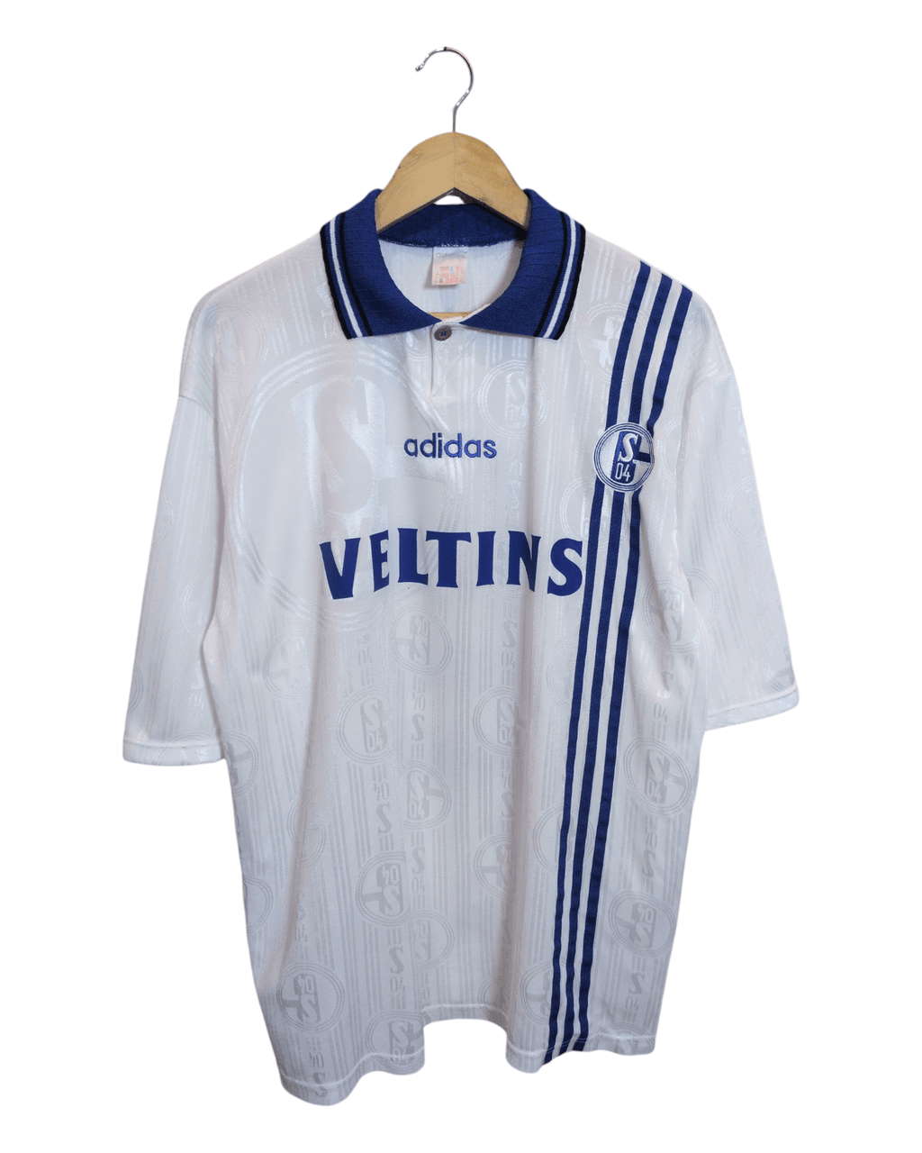 1997-98 Schalke Adidas Away Shirt #25 De Kock - (XL)