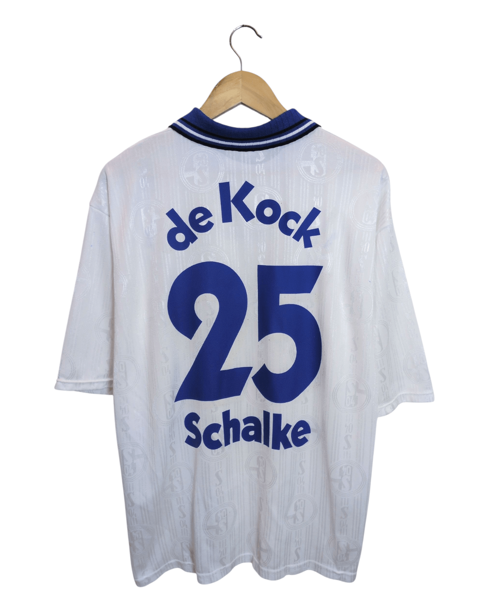 1997-98 Schalke Adidas Away Shirt #25 De Kock - (XL)