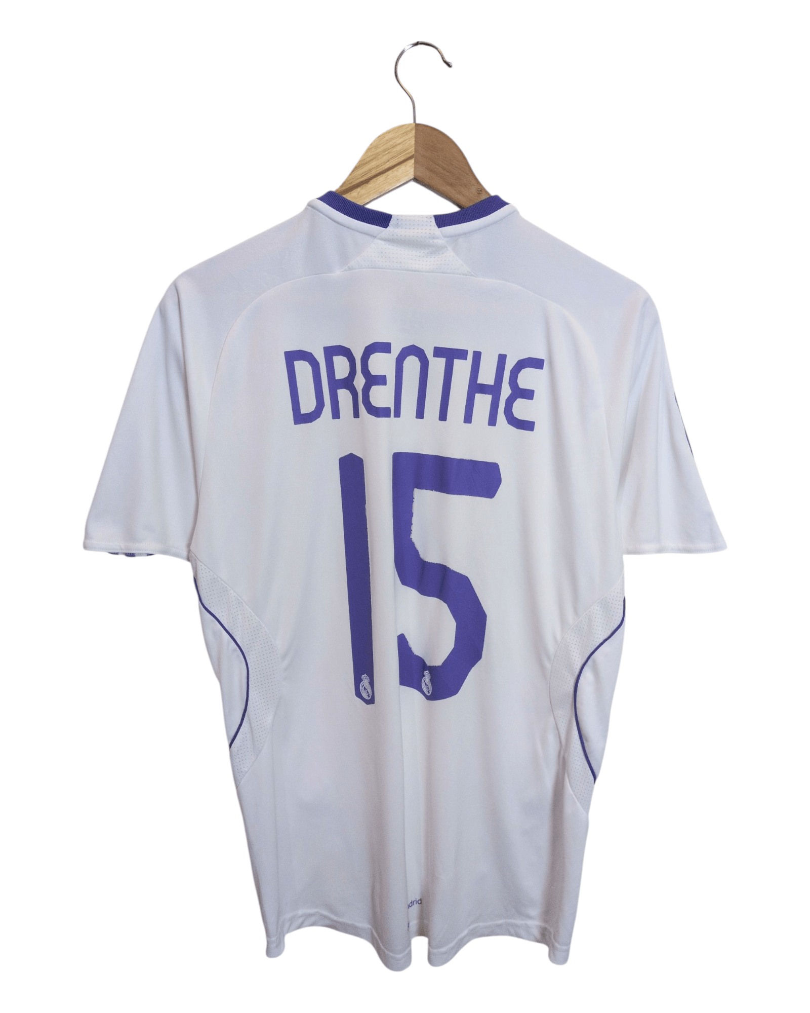 2007-08 Real Madrid Adidas Home Shirt #15 Drenthe - (M)