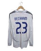 2006-07 Real Madrid Adidas Home L/S Shirt #23 Beckham - (L)