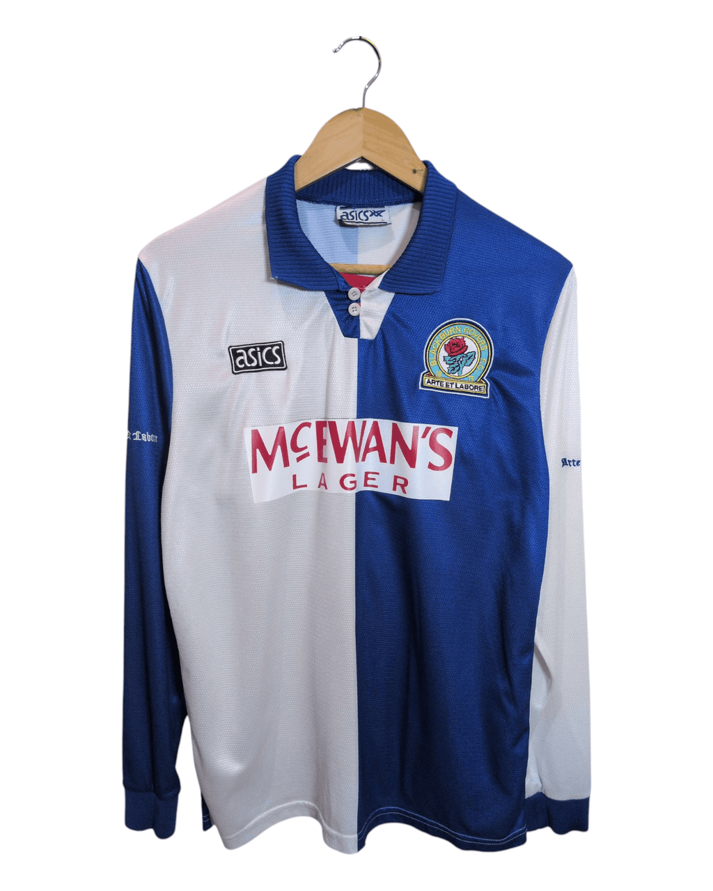 1994-95 Blackburn Rovers Asics Home L/S Shirt #5 - (M)