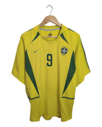 2002-04 Brazil Nike Home Shirt #9 Ronaldo - (L)