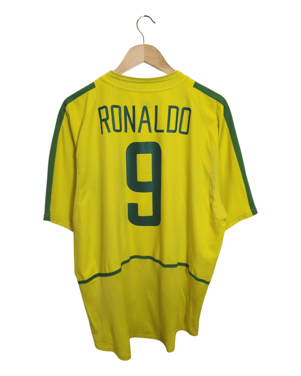 2002-04 Brazil Nike Home Shirt #9 Ronaldo - (L)