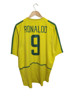 2002-04 Brazil Nike Home Shirt #9 Ronaldo - (L)