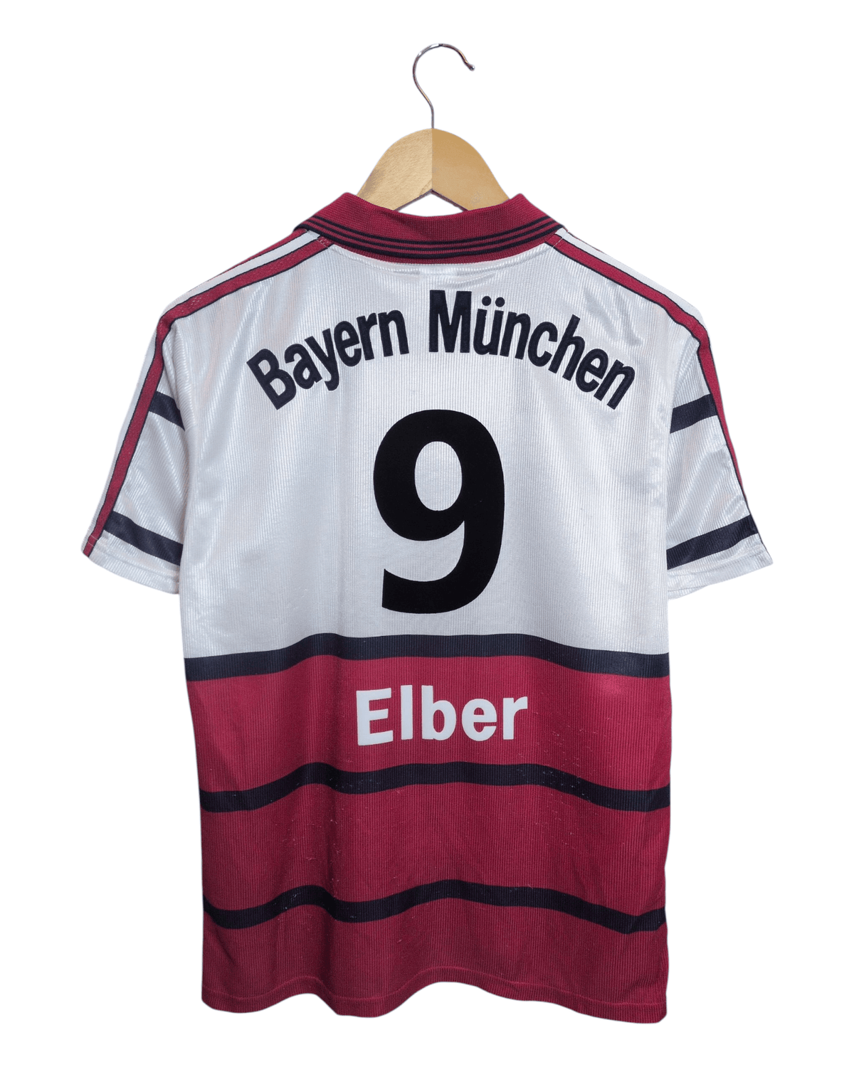 1998-00 Bayern Munich Adidas Away Shirt #9 Elber - (XL.Boys)