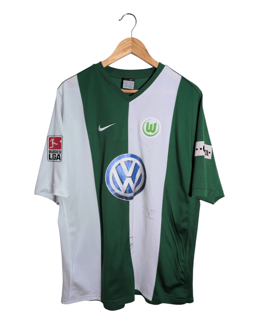 2006-07 Wolfsburg Nike Signed Home Shirt #11 Hanke - (L)