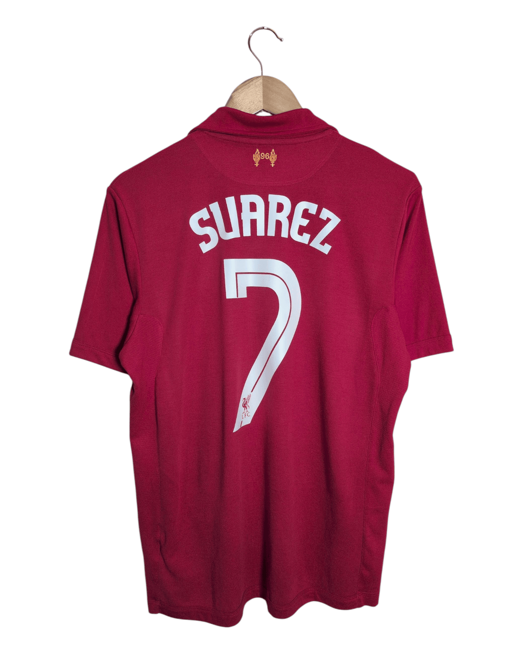 2012-13 Liverpool Warrior Home Shirt #7 Suarez - (L)