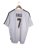 2003-04 Real Madrid Adidas Home Shirt #7 Raul - (L)