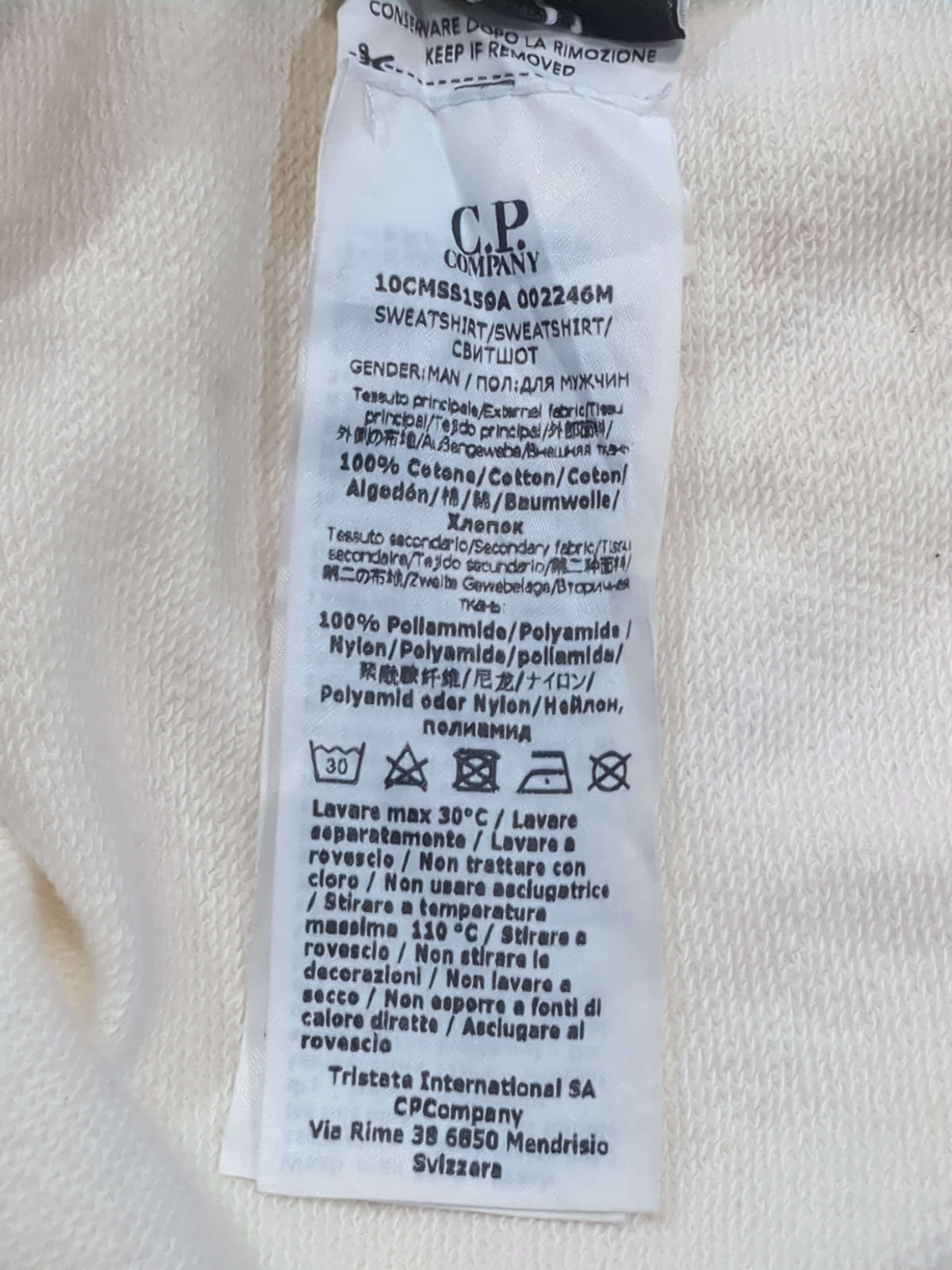 CP Company Sweat Diagonal Raised Fleece Sweatshirt - (M)
