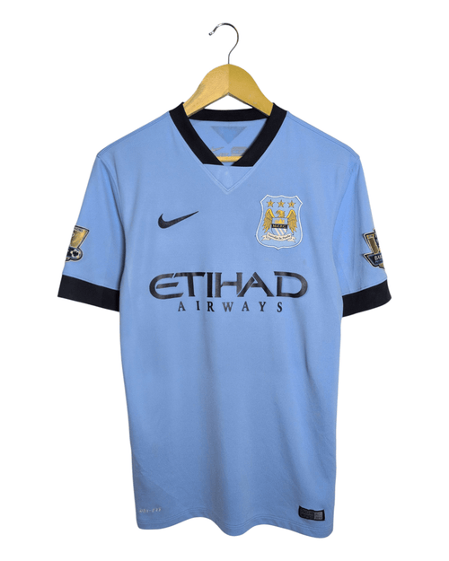2014-15 Manchester City Nike Home Shirt #16 Kun Aguero - (S)