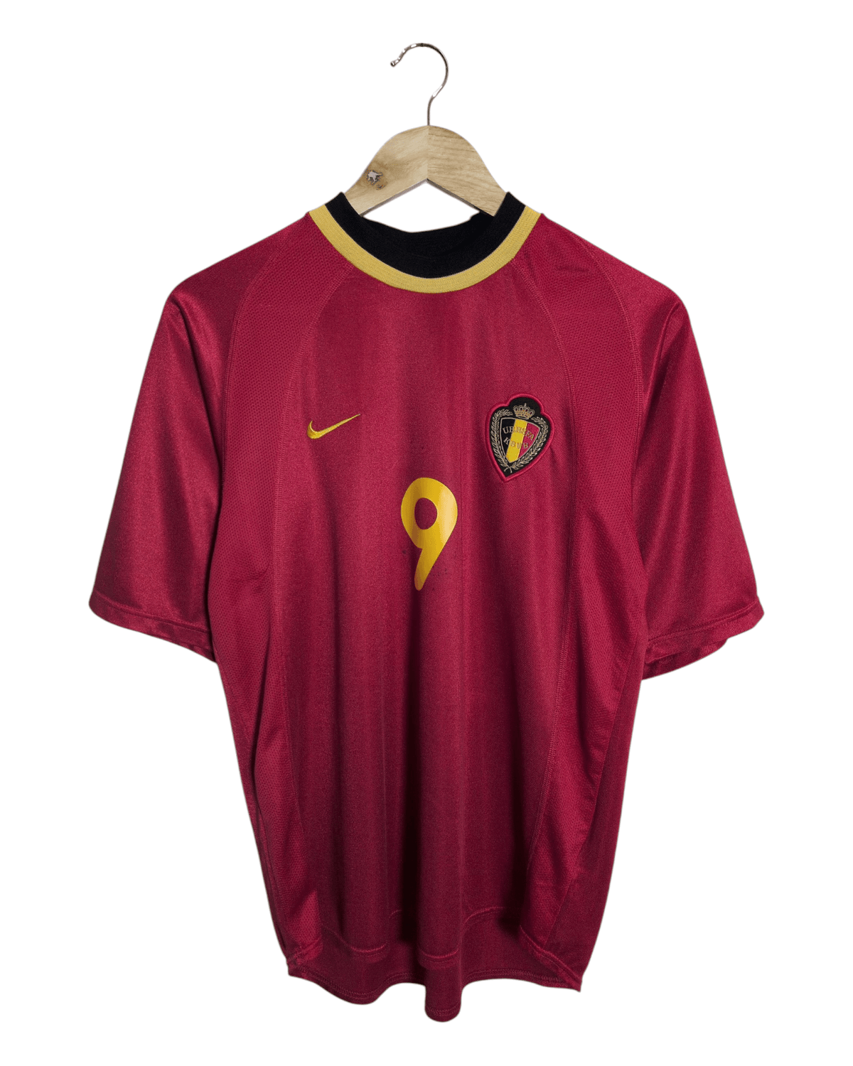 2000-02 Belgium Nike Home Shirt #9 Mpenza E. - (M)