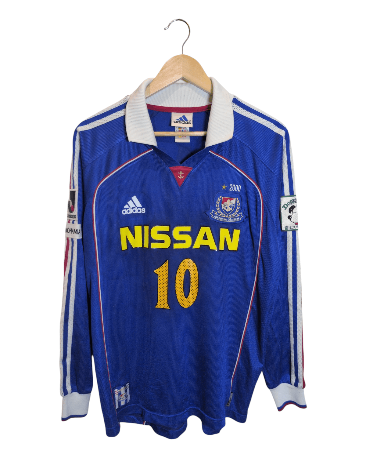 2000 Yokohama Marinos Adidas Home L/S Shirt #10 Nakamura - (L)