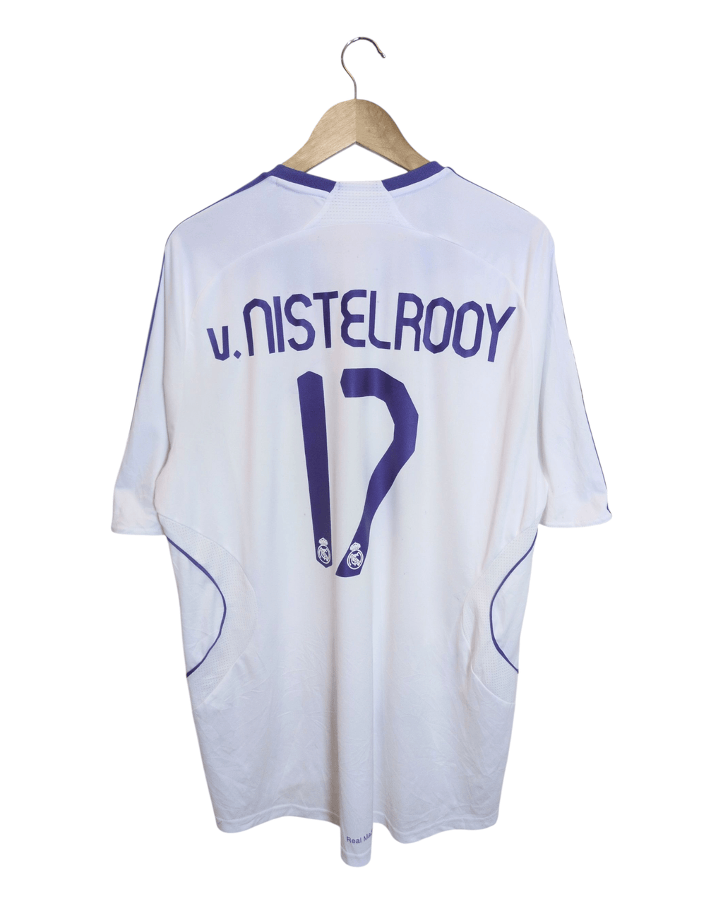 2007-08 Real Madrid Adidas Home Shirt #17 V.Nistelrooy - (XL)
