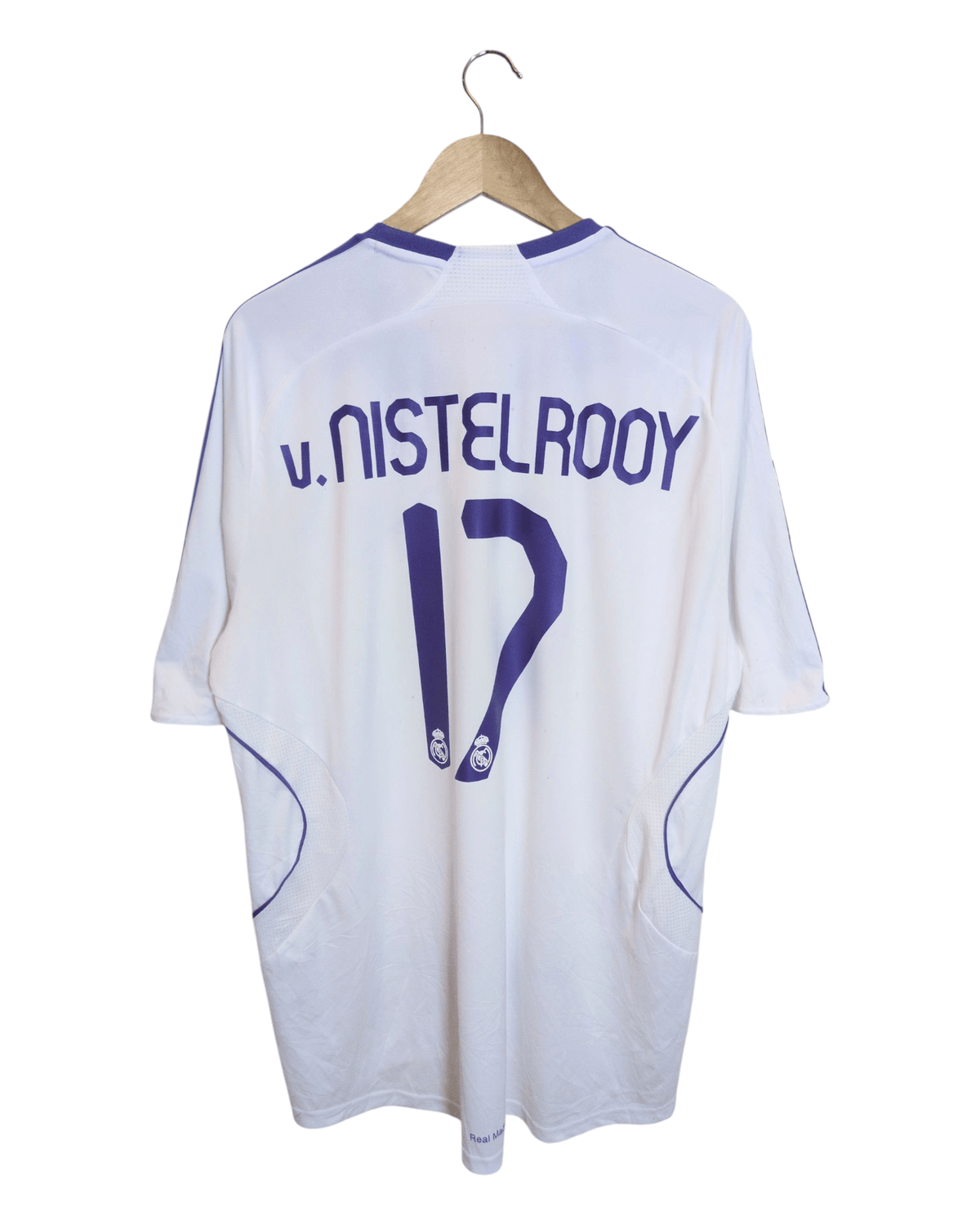 2007-08 Real Madrid Adidas Home Shirt #17 V.Nistelrooy - (XL)