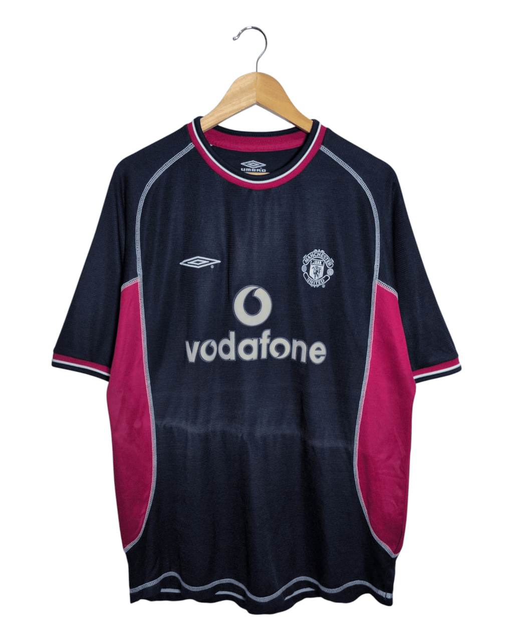 2000-01 Manchester United Umbro Third Shirt #7 Beckham - (XL)
