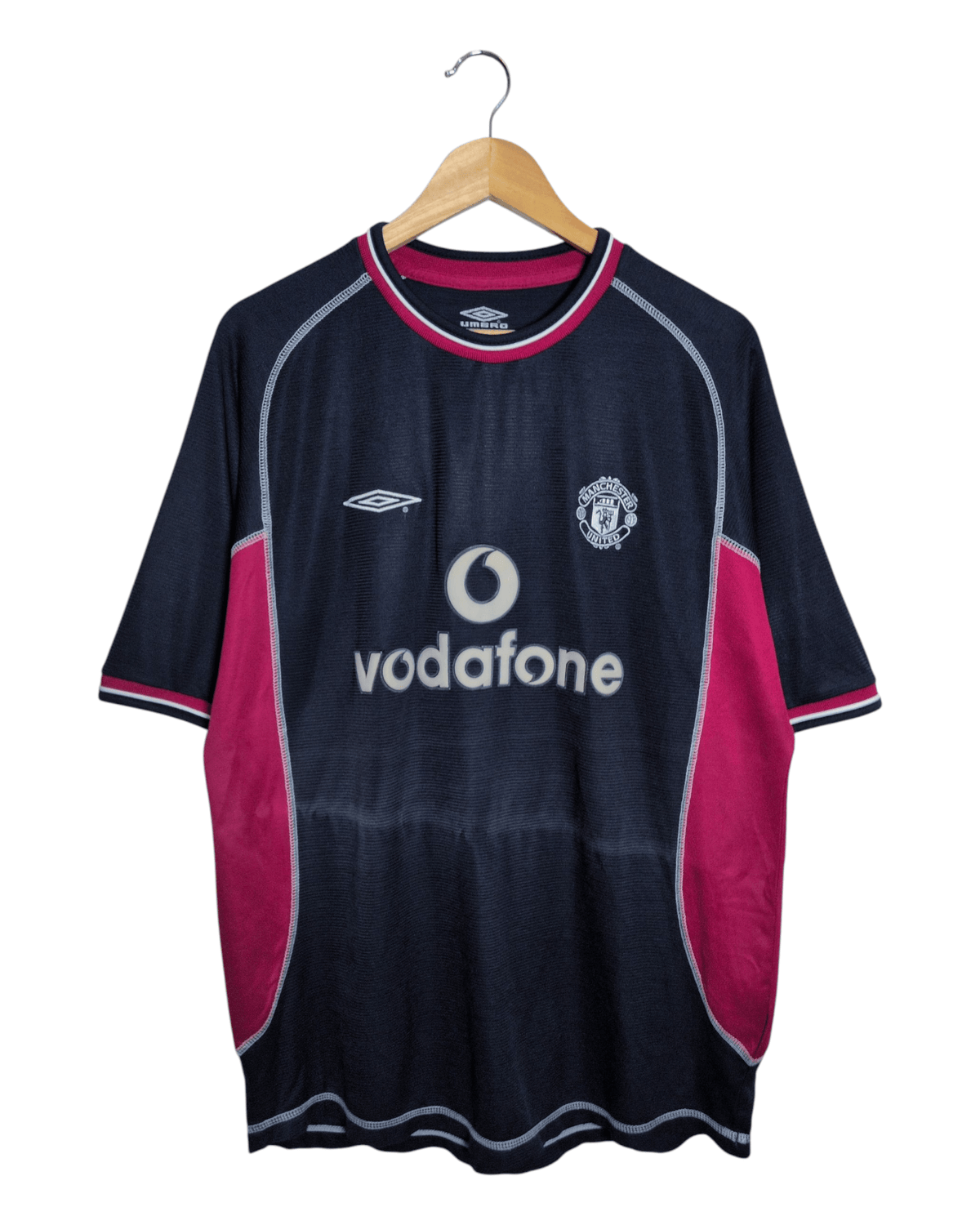 2000-01 Manchester United Umbro Third Shirt #7 Beckham - (XL)
