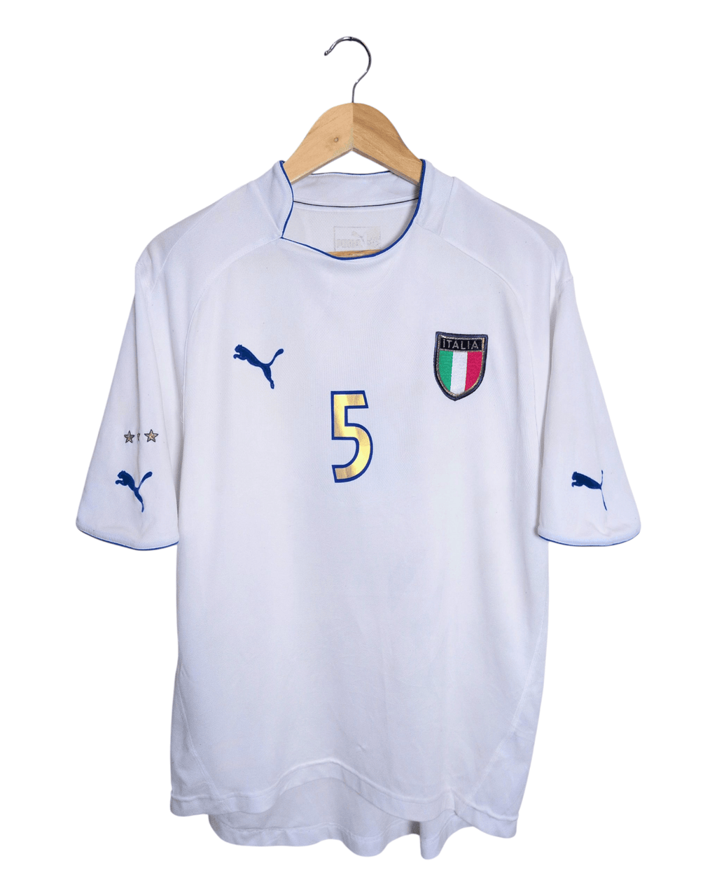 2003-04 Italy Puma Away Shirt #5 Cannavaro - (M)