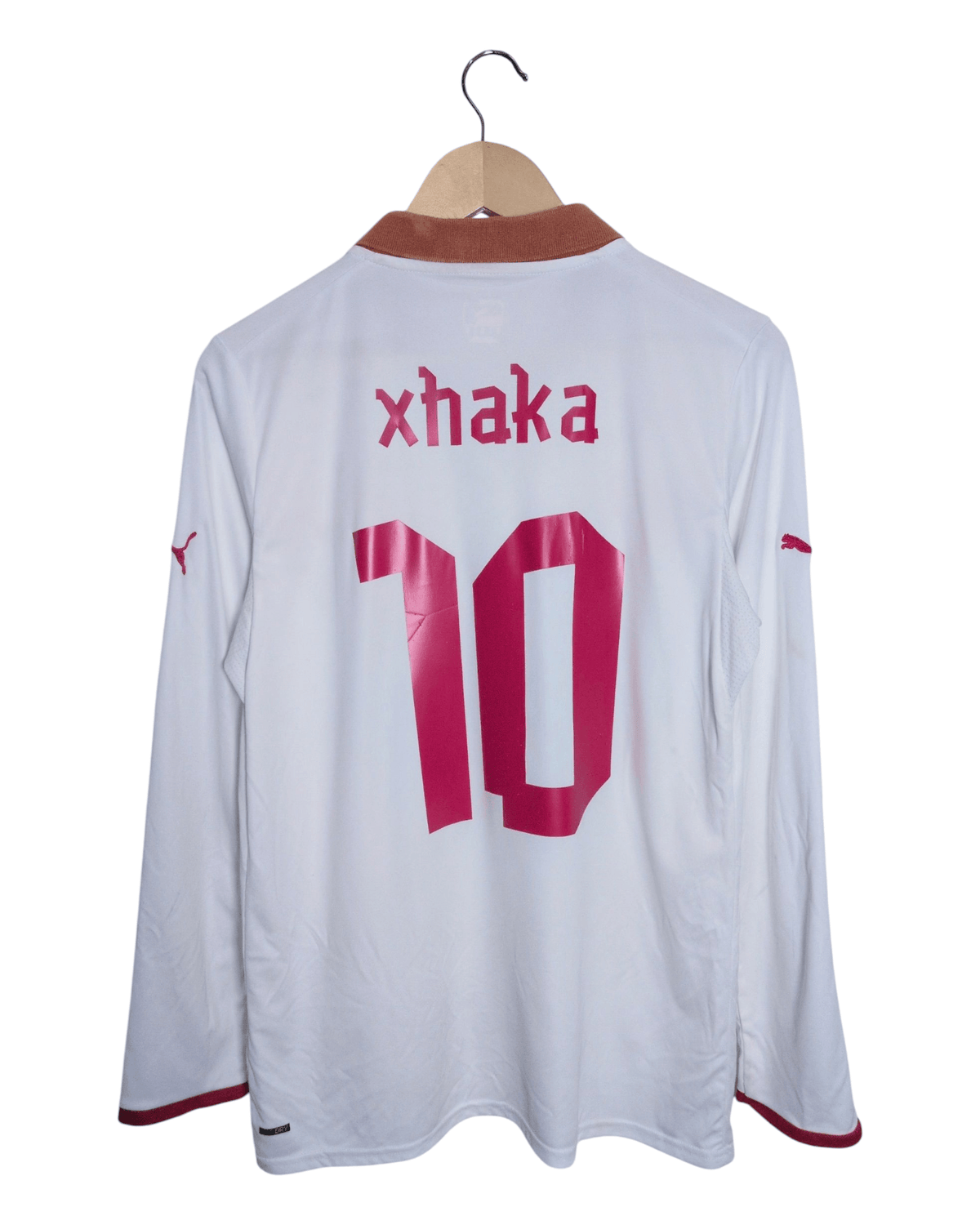 2012-14 Switzerland Puma Home L/S Shirt #10 Xhaka - (M)