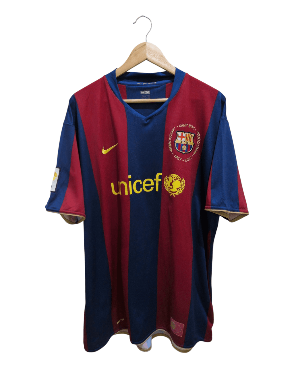 2007-08 Barcelona Nike Home Shirt #10 Ronaldinho - (XL)