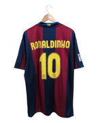 2007-08 Barcelona Nike Home Shirt #10 Ronaldinho - (XL)
