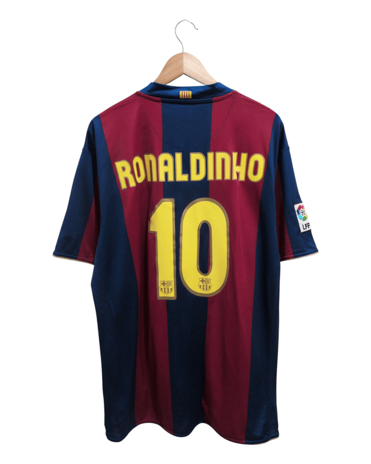2007-08 Barcelona Nike Home Shirt #10 Ronaldinho - (XL)
