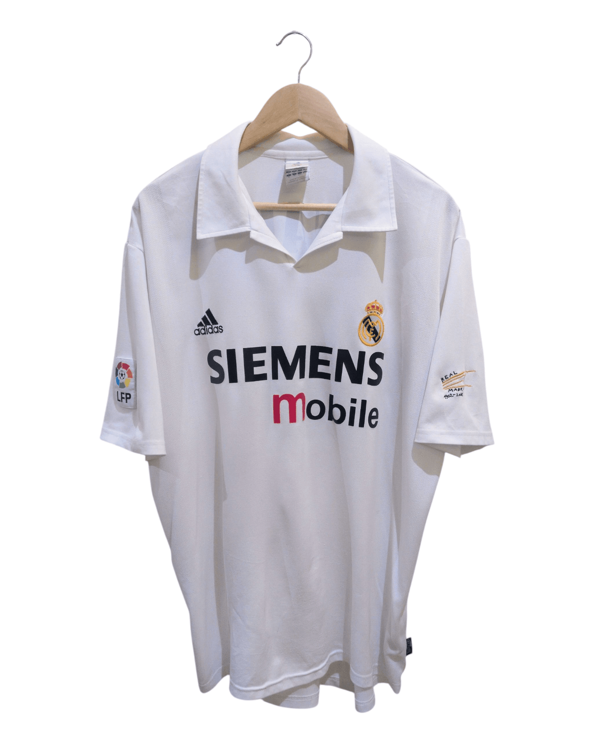 2002-03 Real Madrid Adidas Centenary Home Shirt #11 Ronaldo - (XL)