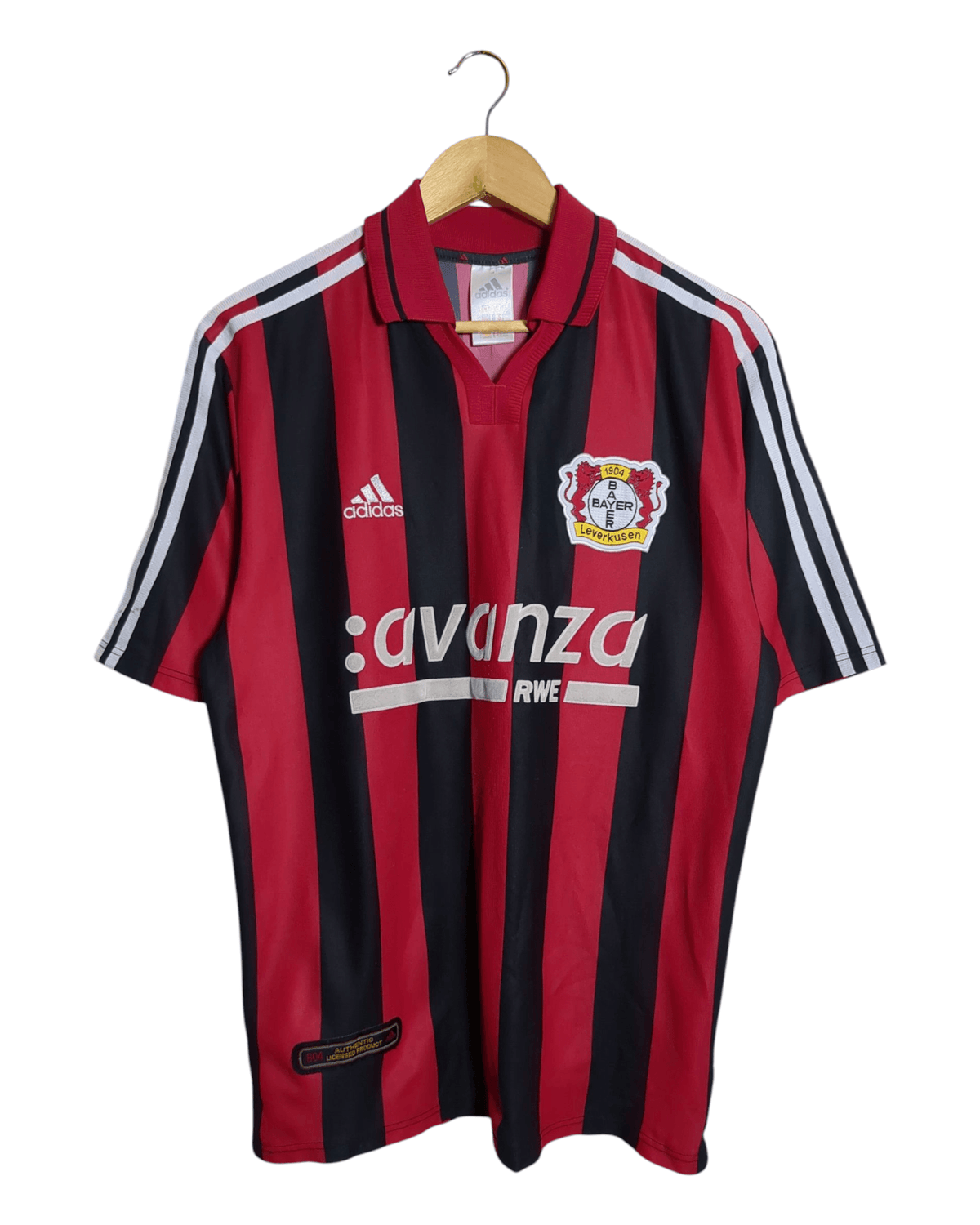 2000-01 Bayer Leverkusen Adidas Home Shirt #13 Ballack - (M)