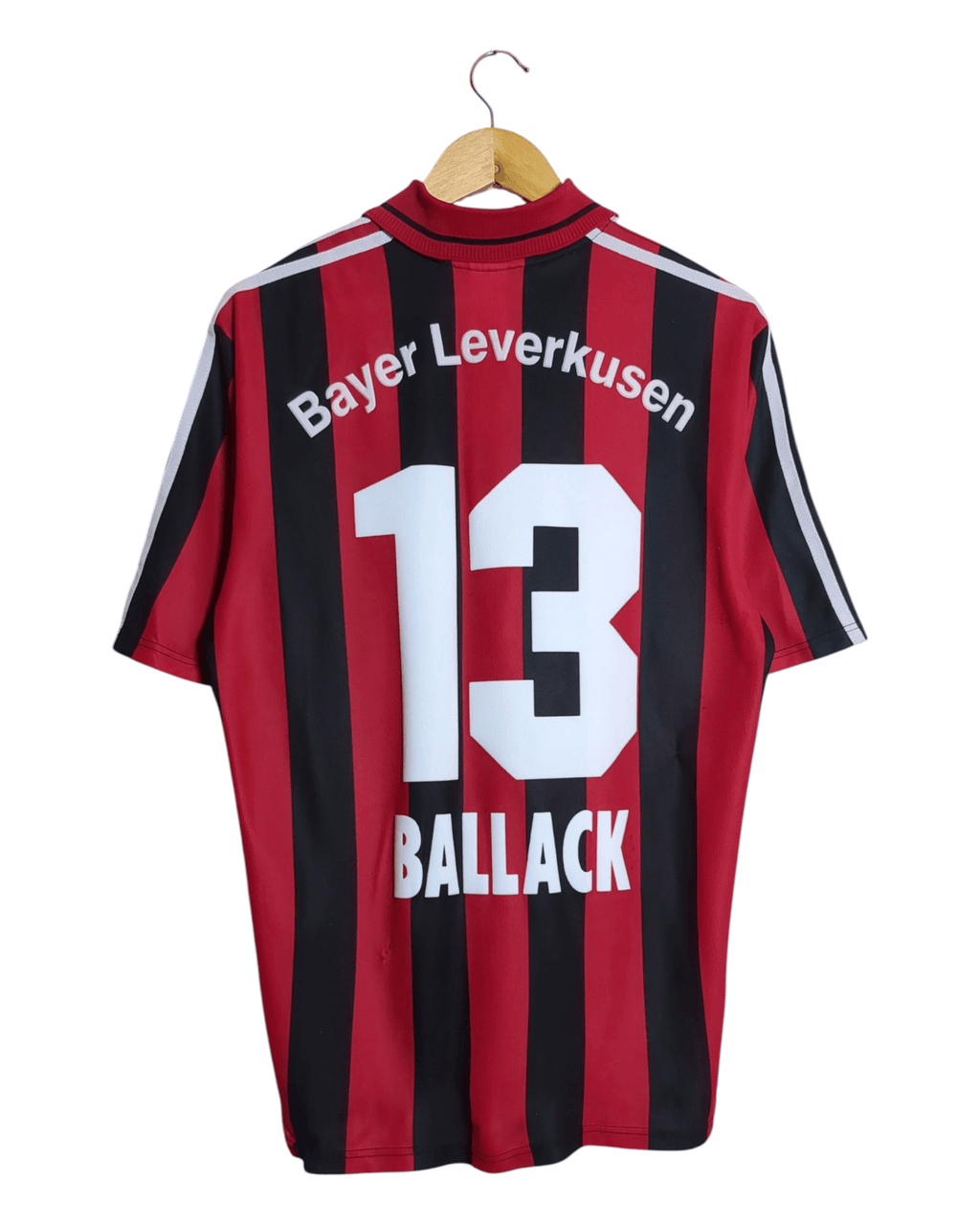 2000-01 Bayer Leverkusen Adidas Home Shirt #13 Ballack - (M)