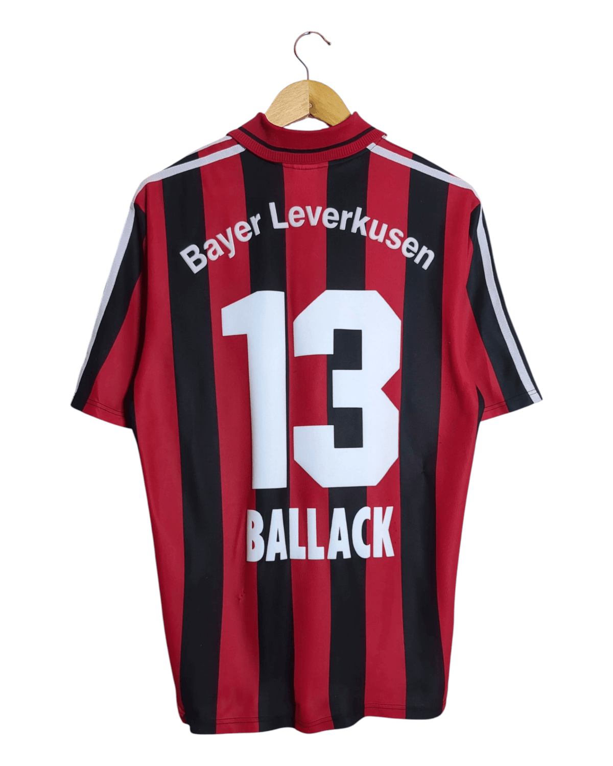 2000-01 Bayer Leverkusen Adidas Home Shirt #13 Ballack - (M)