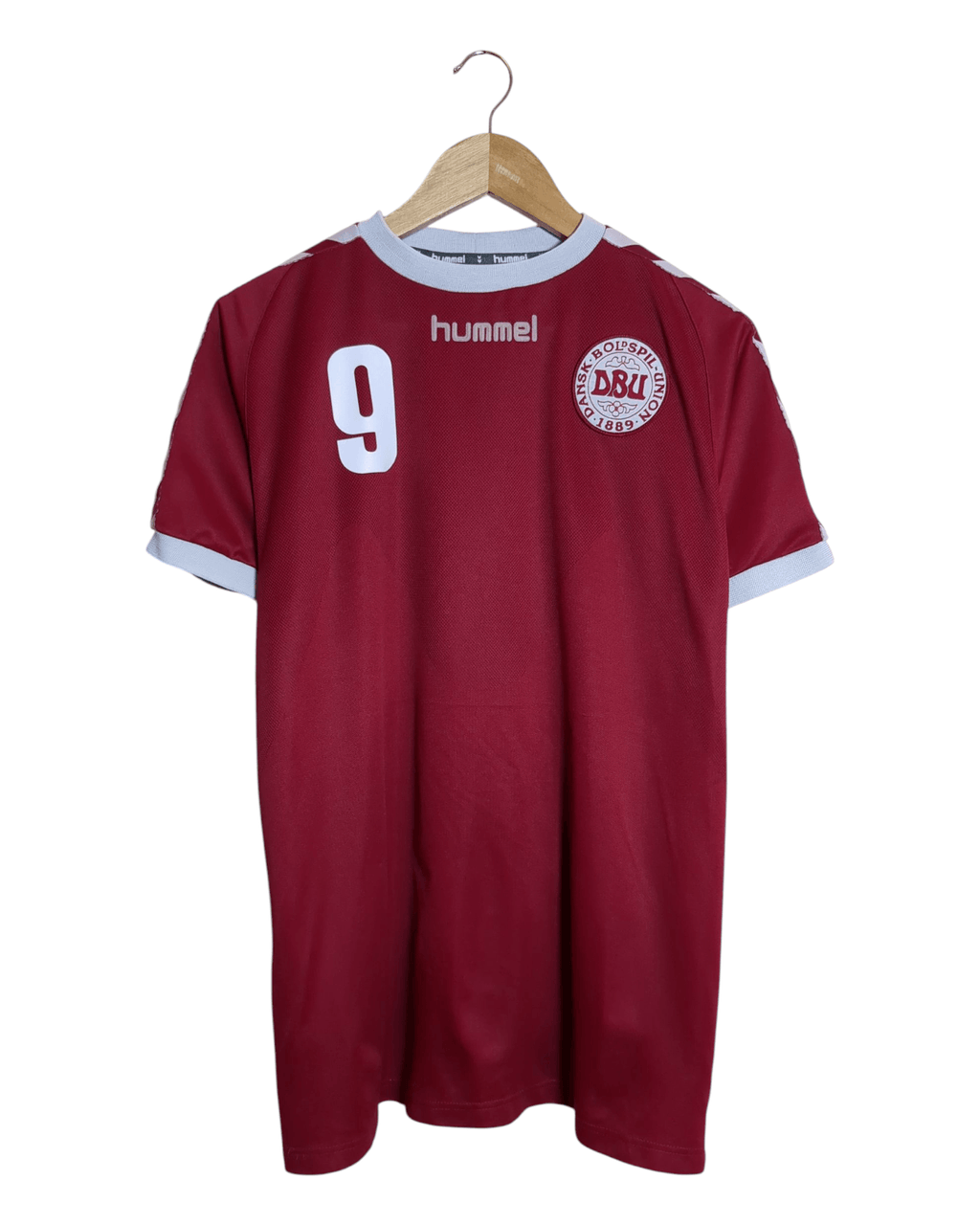 2002-03 Denmark Hummel Home Shirt #9 Tomasson - (M)