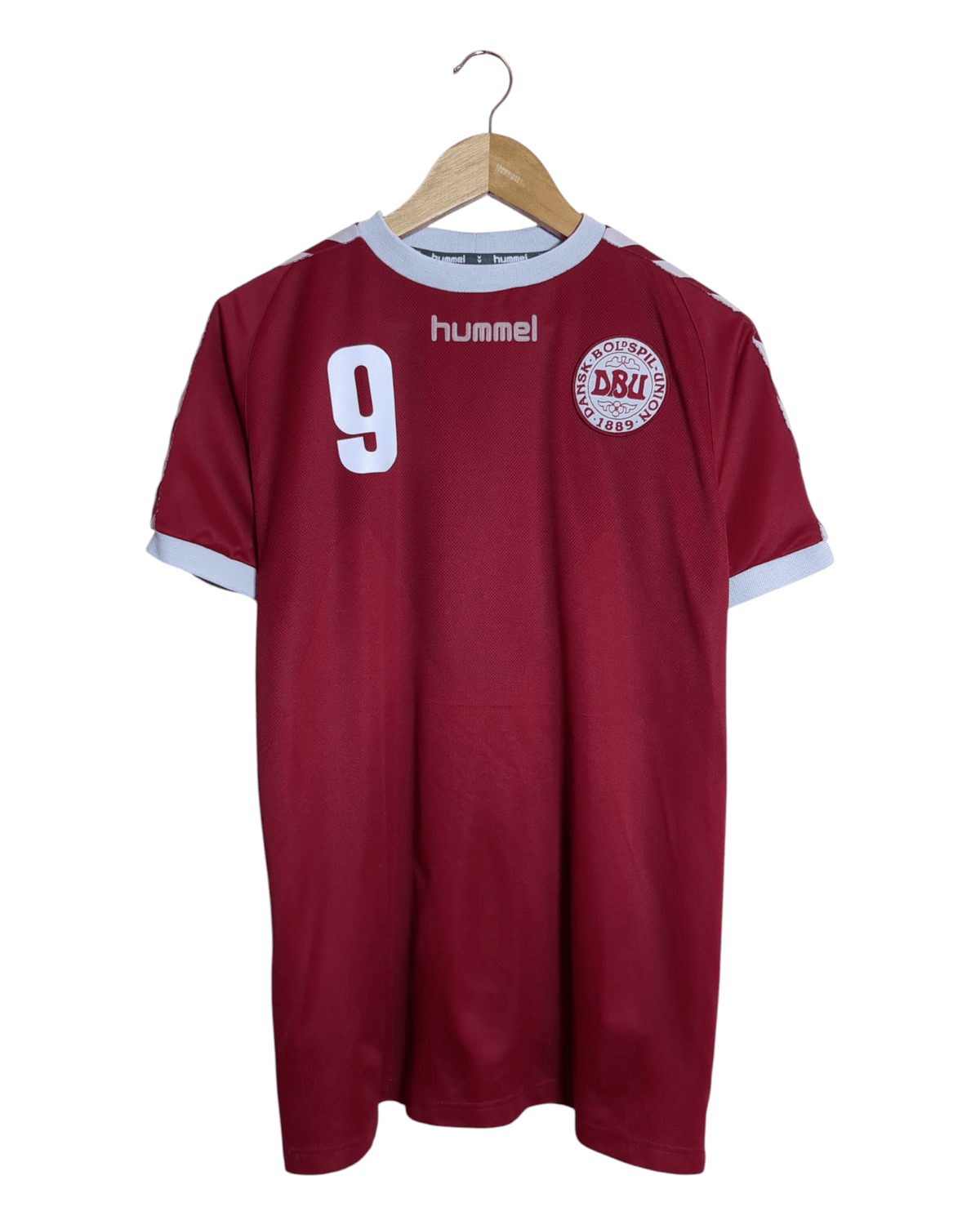 2002-03 Denmark Hummel Home Shirt #9 Tomasson - (M)