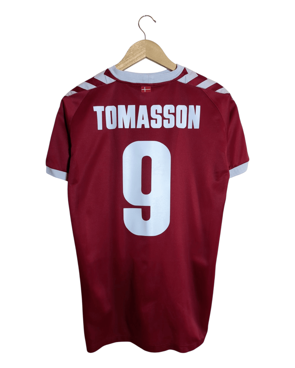 2002-03 Denmark Hummel Home Shirt #9 Tomasson - (M)