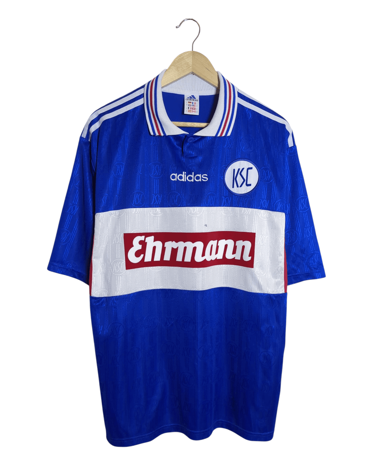1997-98 Karlsruhe Adidas Away Shirt #10 Hassler - (L)