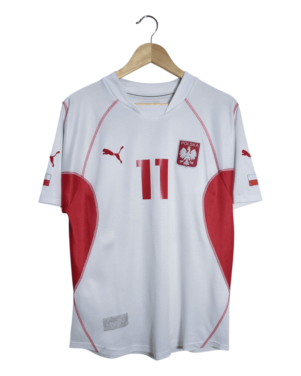 2002-04 Poland Puma Home Shirt #11 Olisadebe - (M)