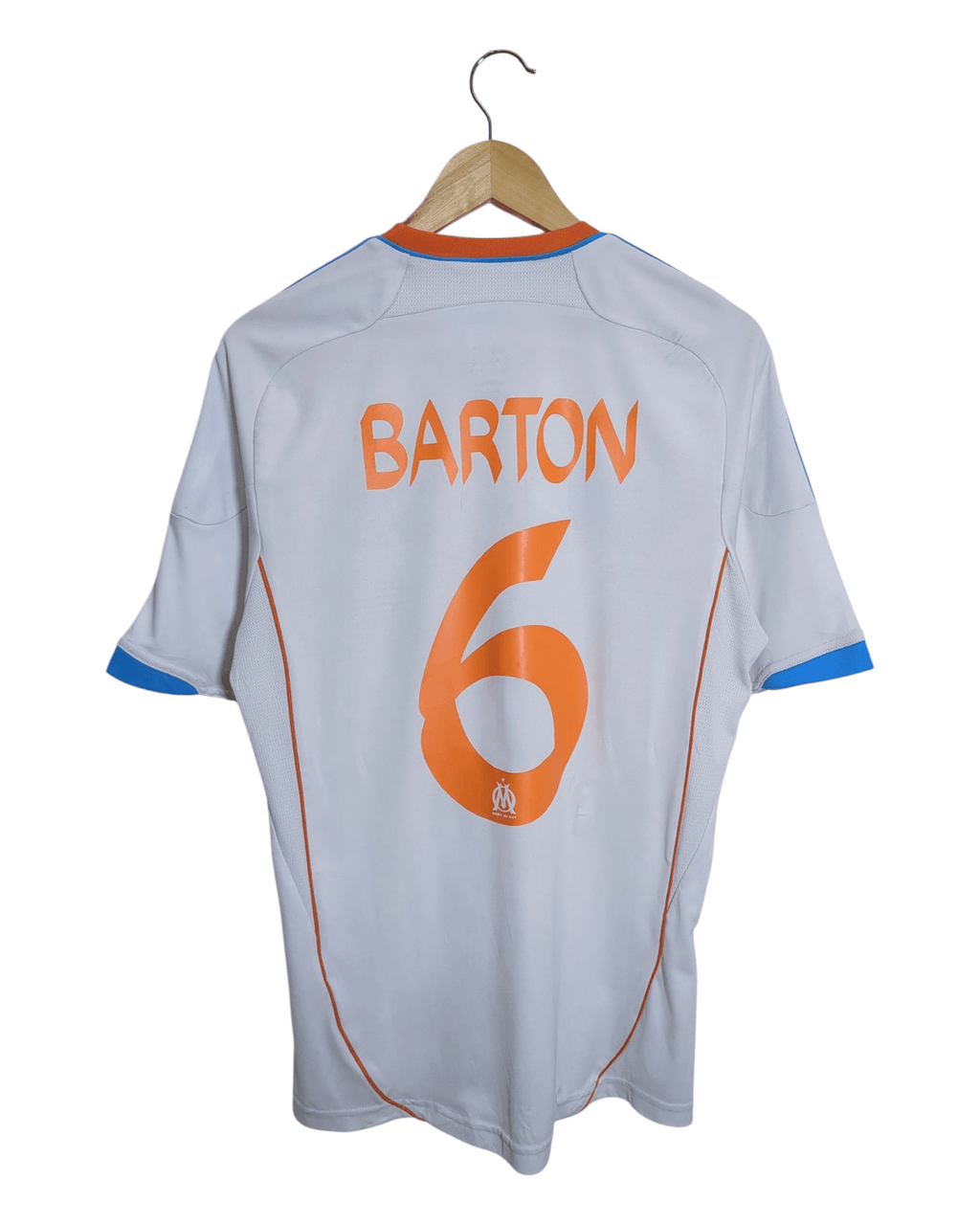 2012-13 Olympique Marseille Adidas Home Shirt #6 Barton - (M)