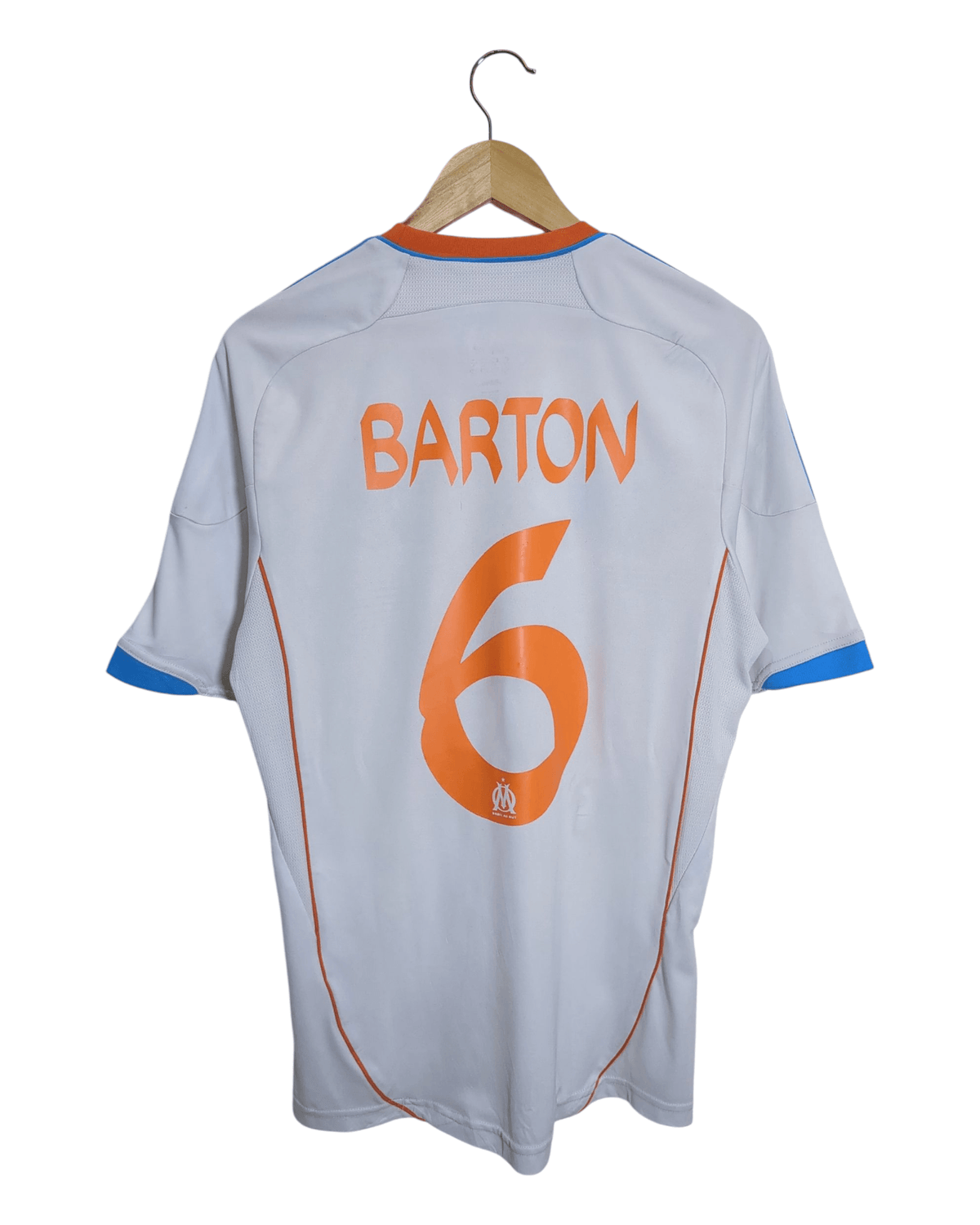 2012-13 Olympique Marseille Adidas Home Shirt #6 Barton - (M)