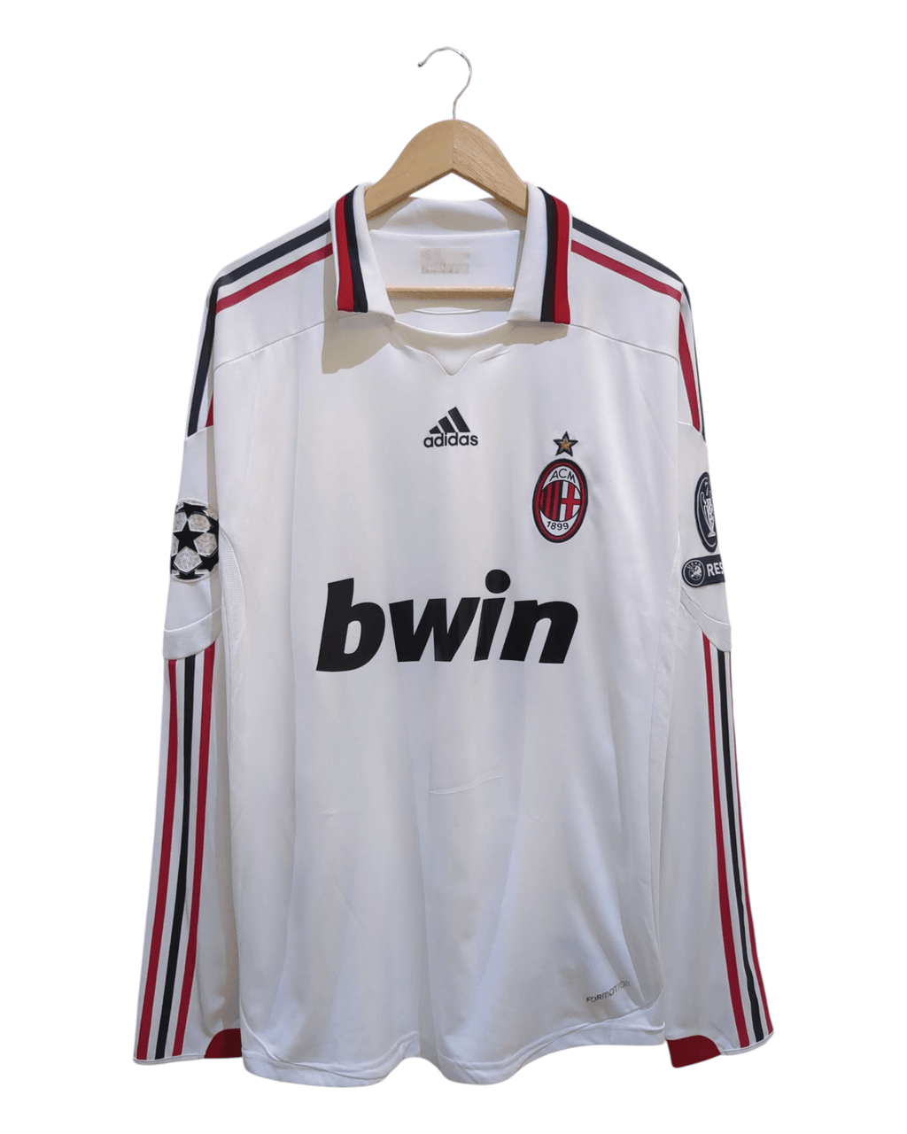 2009-10 AC Milan Adidas Player Issue Away L/S Shirt #32 Beckham - (L)
