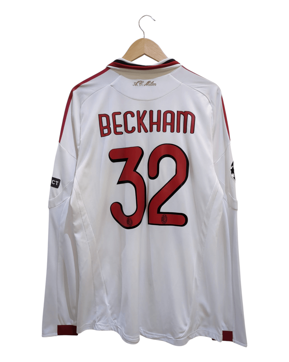 2009-10 AC Milan Adidas Player Issue Away L/S Shirt #32 Beckham - (L)