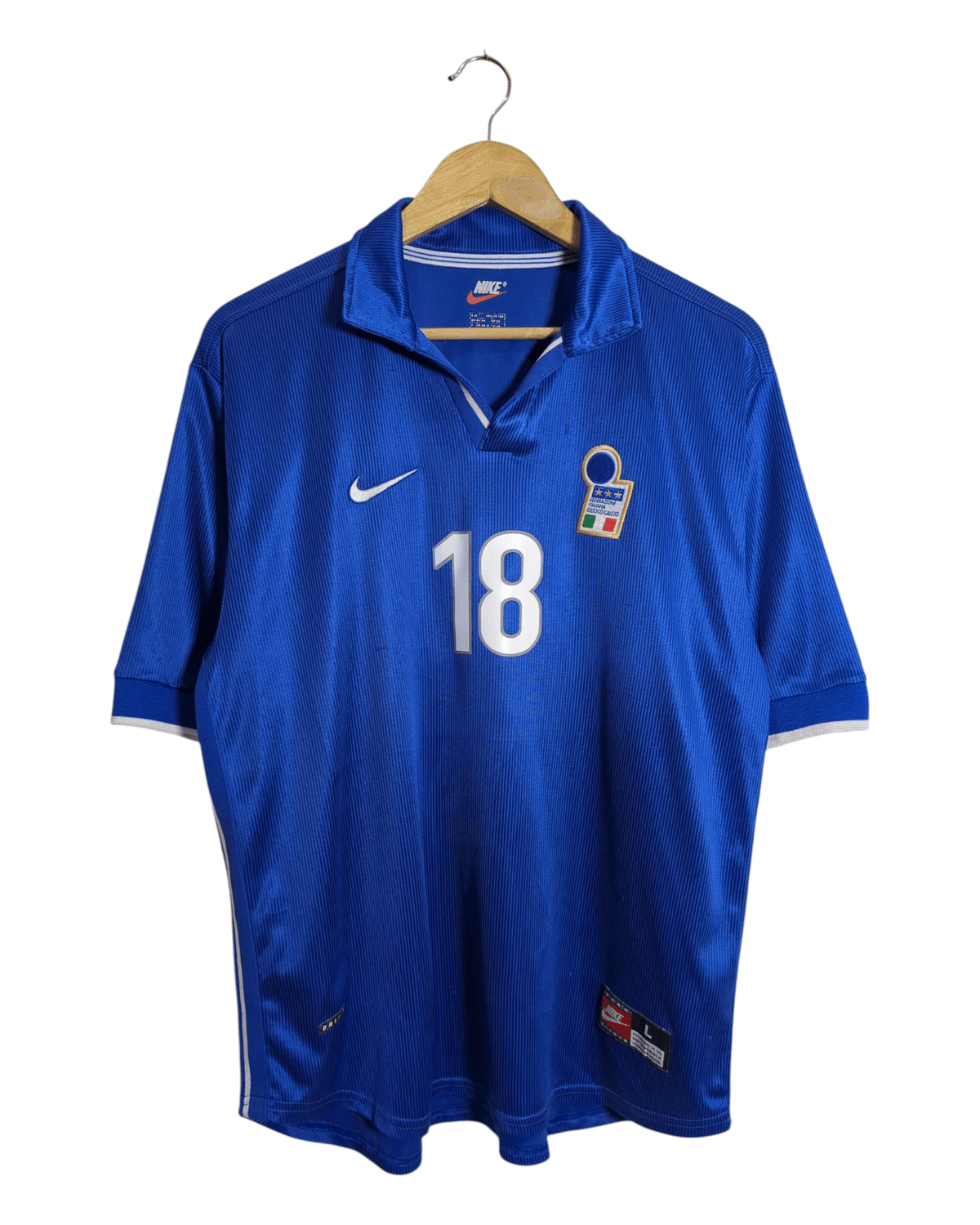 1997-98 Italy Nike Home Shirt #18 Baggio R. - (L)