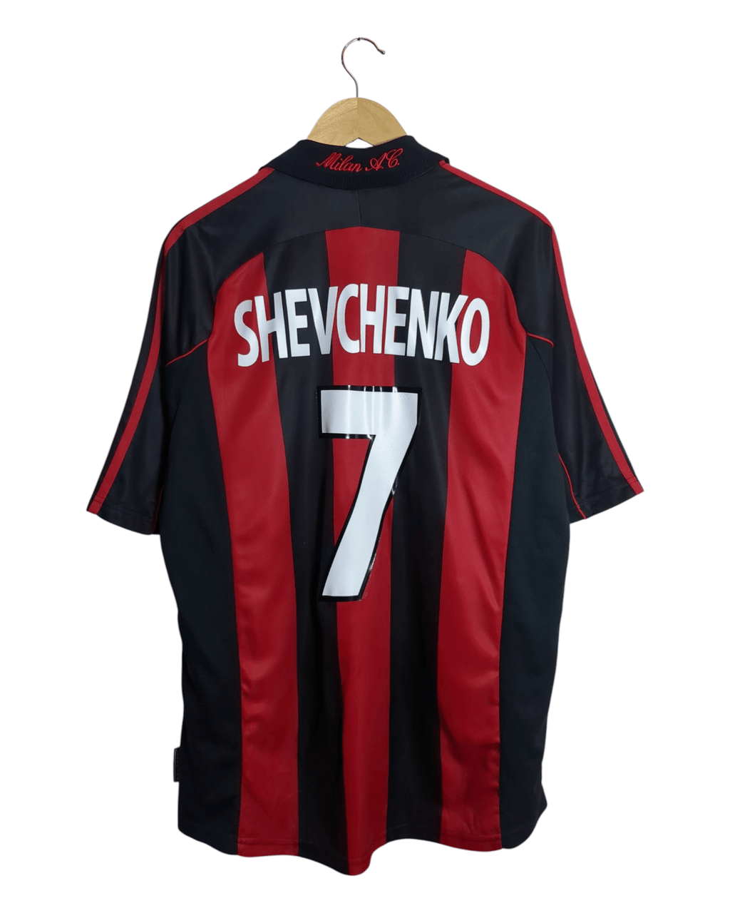 2000-01 AC Milan Adidas Player Issue Home Shirt #7 Shevchenko - (XL)