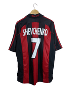 2000-01 AC Milan Adidas Player Issue Home Shirt #7 Shevchenko - (XL)