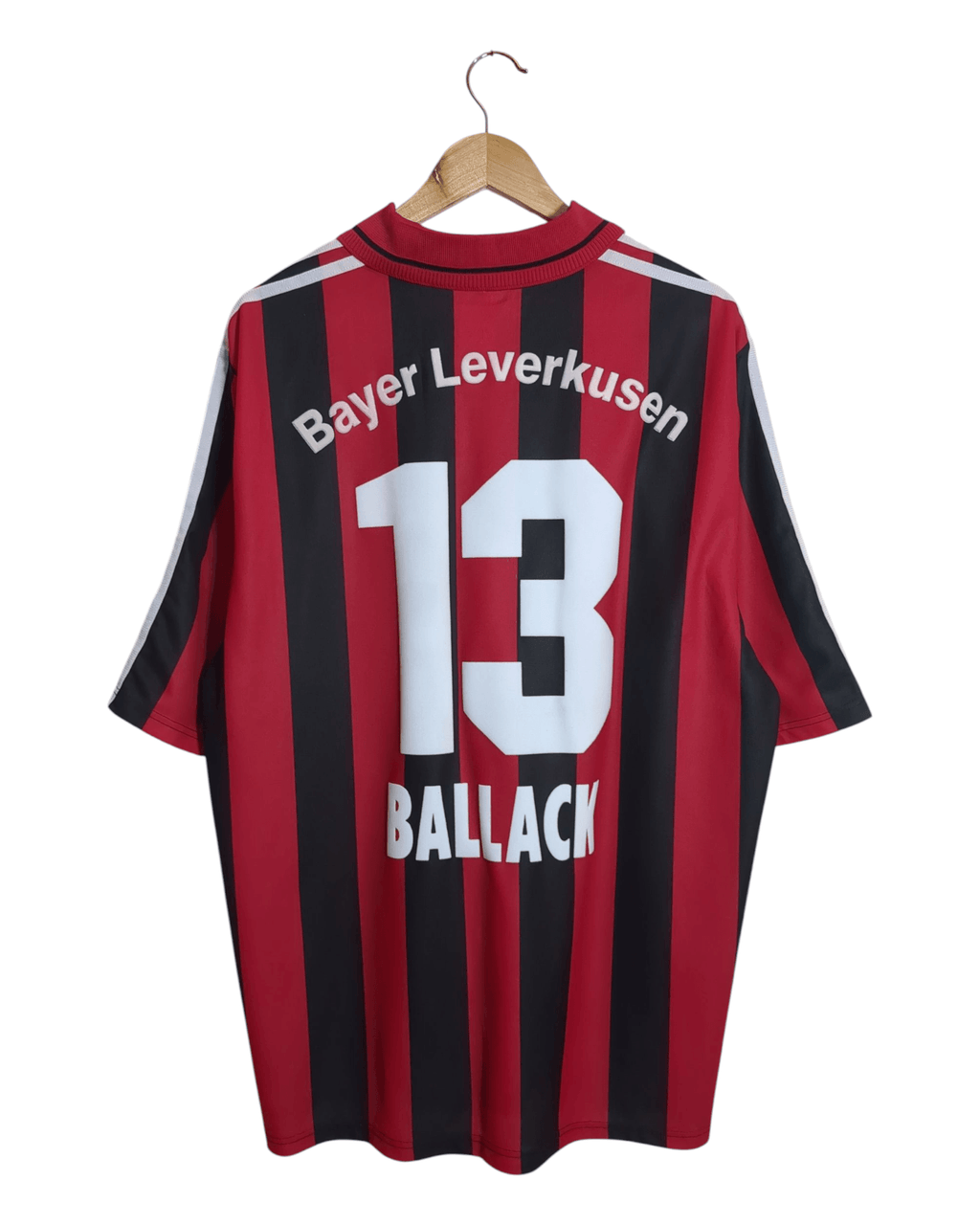 2000-01 Bayer Leverkusen Adidas Home Shirt #13 Ballack - (L)