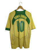 2004-06 Brazil Nike Home Shirt #10 Ronaldinho - (XL)