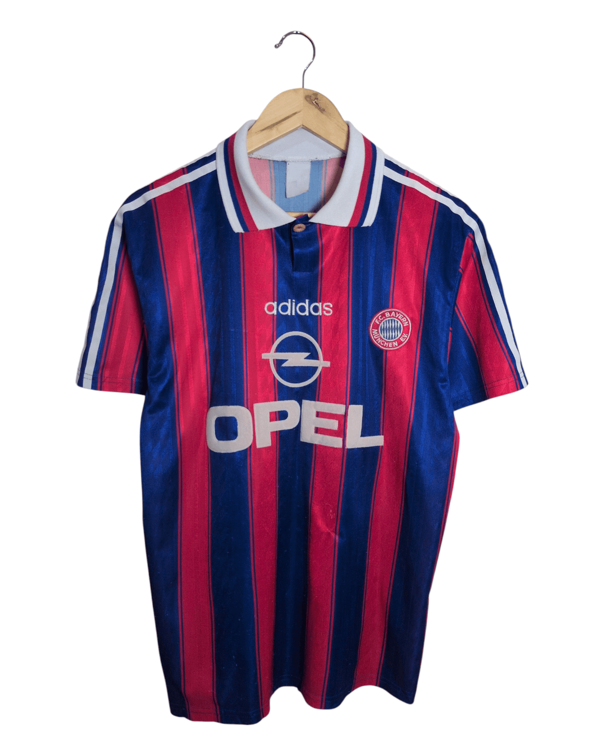 1995-97 Bayern Munich Adidas Home Shirt #9 Papin - (M)