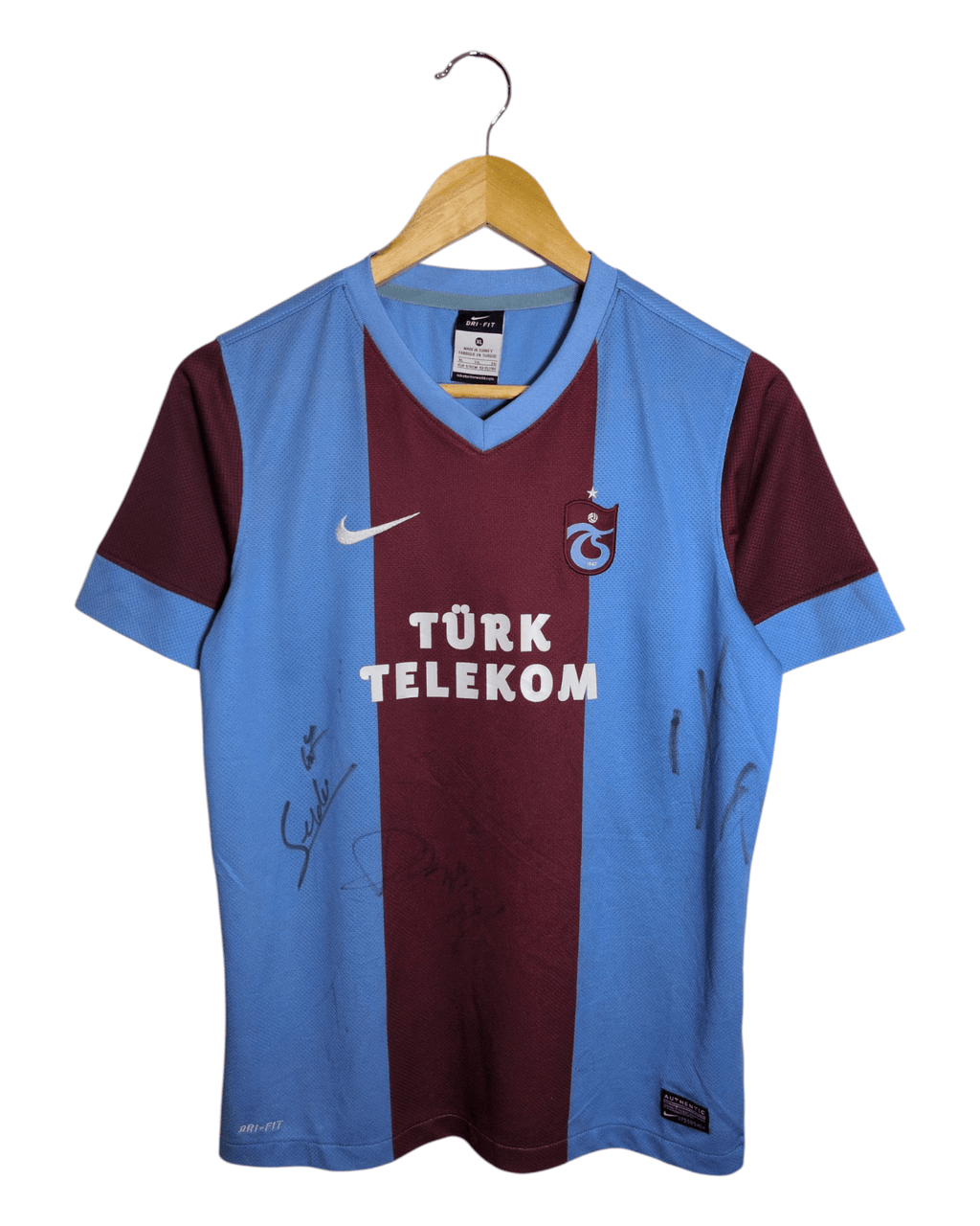 2013-14 Trabzonspor Nike Signed Home Shirt #10 Adrian - (XL.Boys)