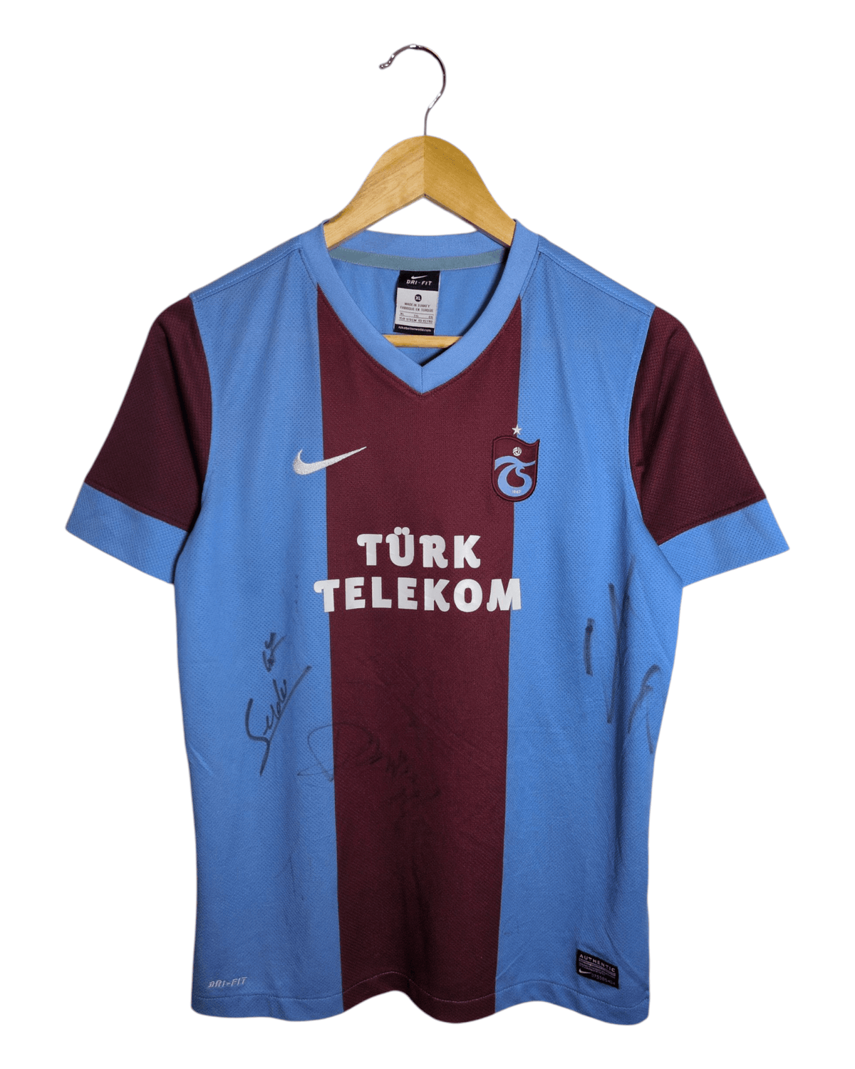 2013-14 Trabzonspor Nike Signed Home Shirt #10 Adrian - (XL.Boys)